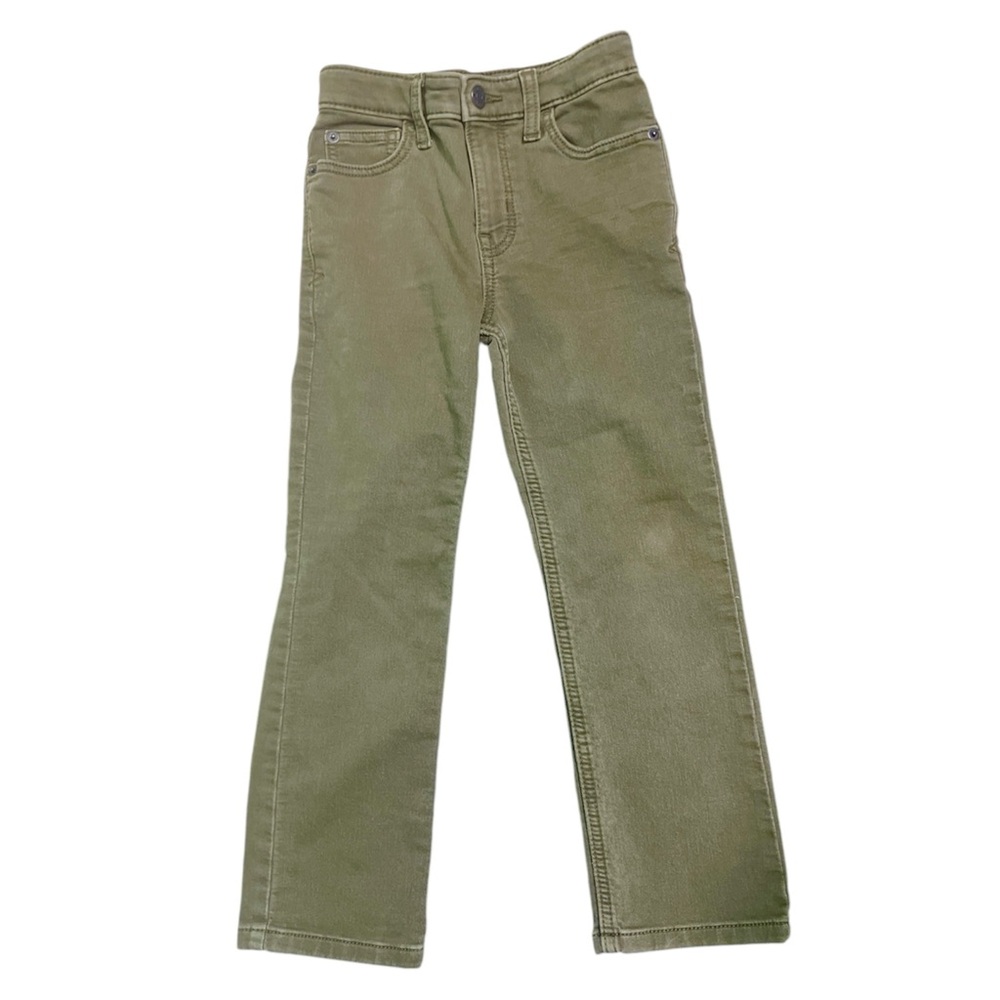 Little boys olive green jeans